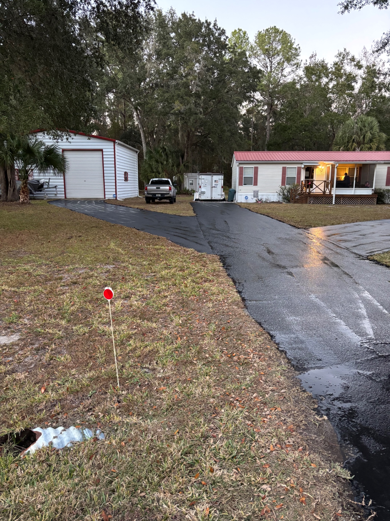 Side-by-Side Driveway Sealcoat
