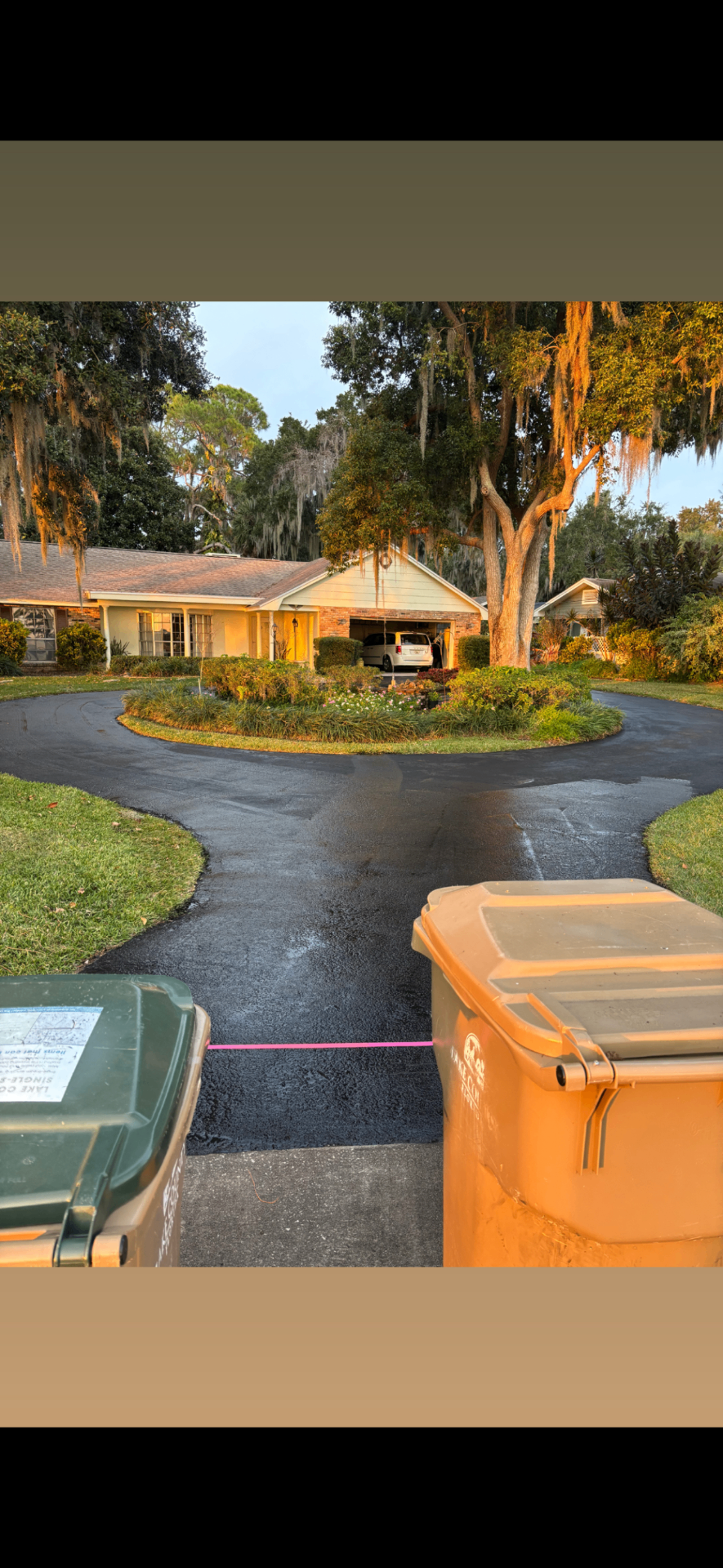 Circular Driveway Sealcoat